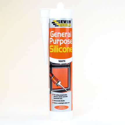Everbuild General Purpose Silicone - Clear - 24 Pack