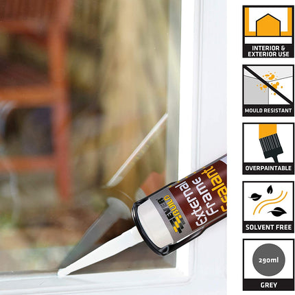 Everbuild White External Frame Sealant - 4 Tubes