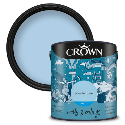 Crown Retail Core Emulsion Matt Powder Blue 2.5 L