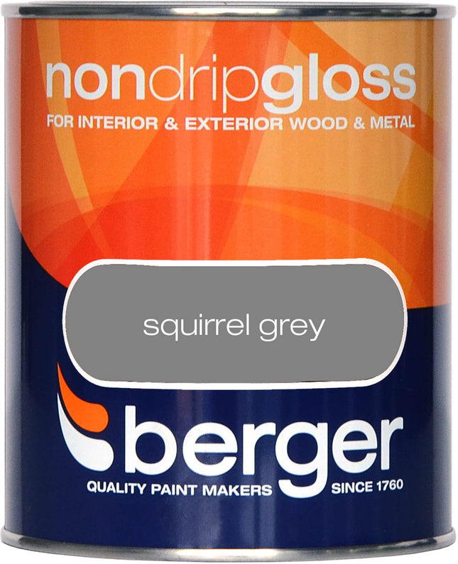 Berger Non Drip Gloss 750ml Squirrel Grey (306030)
