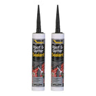 Everbuild 2 X Roof & Gutter Sealant Black 310ml EVBROOFBL