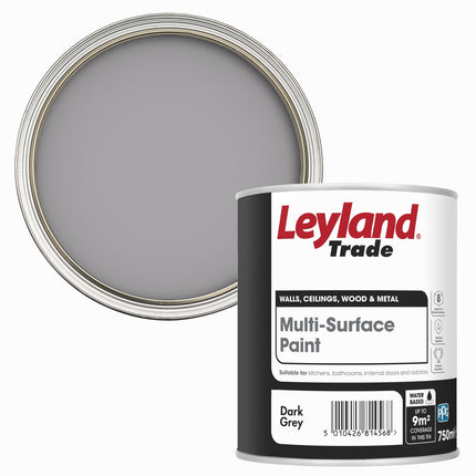 Leyland Trade - Multi-Surface Paint - Grey - 750ml