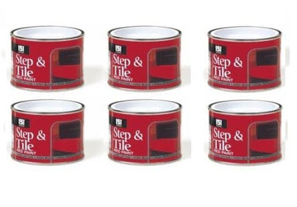 6 x Tins Of 151 Step & Tile Red Paint, 180ml, DIY