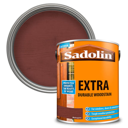 Sadolin EXTRA WOODSTAIN (YELLOW TIN) 5 litre - Mahogany