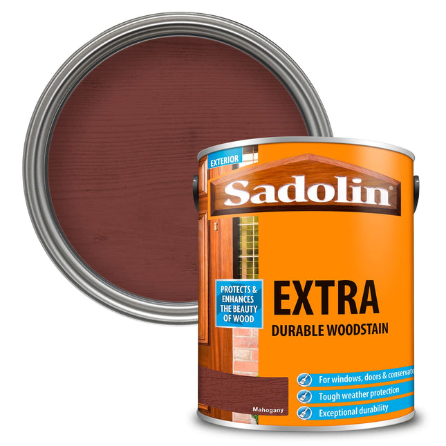 Sadolin EXTRA WOODSTAIN (YELLOW TIN) 5 litre - Mahogany