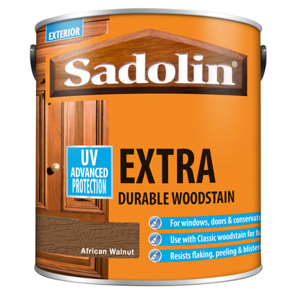 Sadolin EXTRA WOODSTAIN (YELLOW TIN) 2.5lt - African Walnut