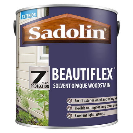 2.5L Sadolin Beautiflex Solvent Opaque Woodstain - "Mixed Colour"