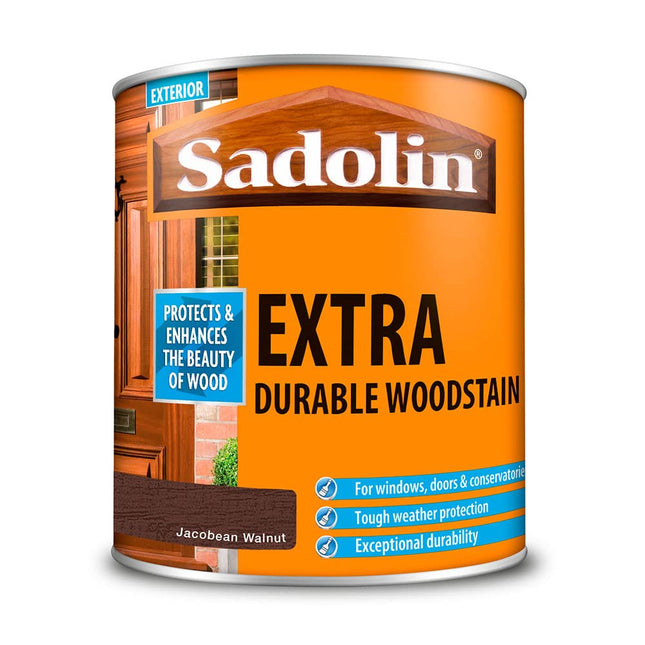 Sadolin 1 Litre Extra Durable Woodstain Jacobean Walnut