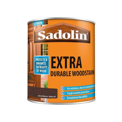 Sadolin EXTRA WOODSTAIN (YELLOW TIN) 1lt - Jacobean Walnut