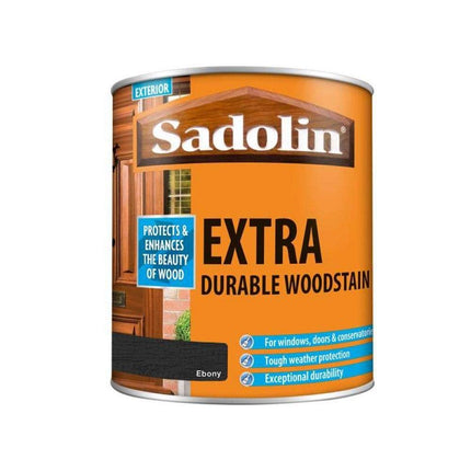 Sadolin EXTRA WOODSTAIN (YELLOW TIN) 1lt - Ebony