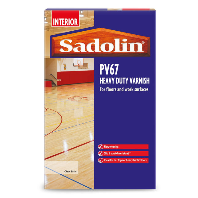 Sadolin PV67 Heavy Duty Varnish 5 litre Satin Finish (Free Speaker)