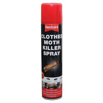 Rentokil PSC100 Clothes Moth Killer Spray, Black,4.8x4.8x23.7 cm