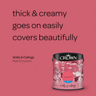 CROWN 2.5L Breatheasy MATT Emulsion Paint for Walls & Ceilings - HEARTSOUL