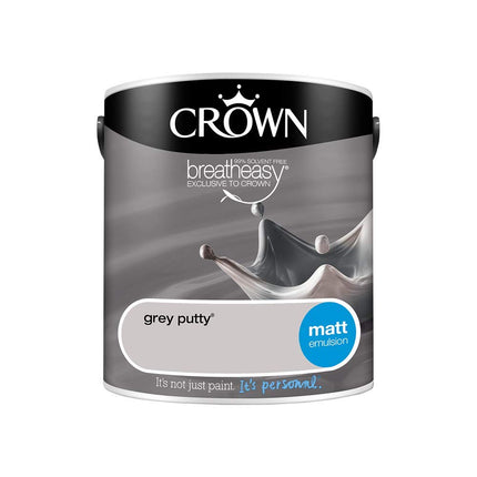Crown Retail Core Emulsion Matt Grey Putty 2.5 L