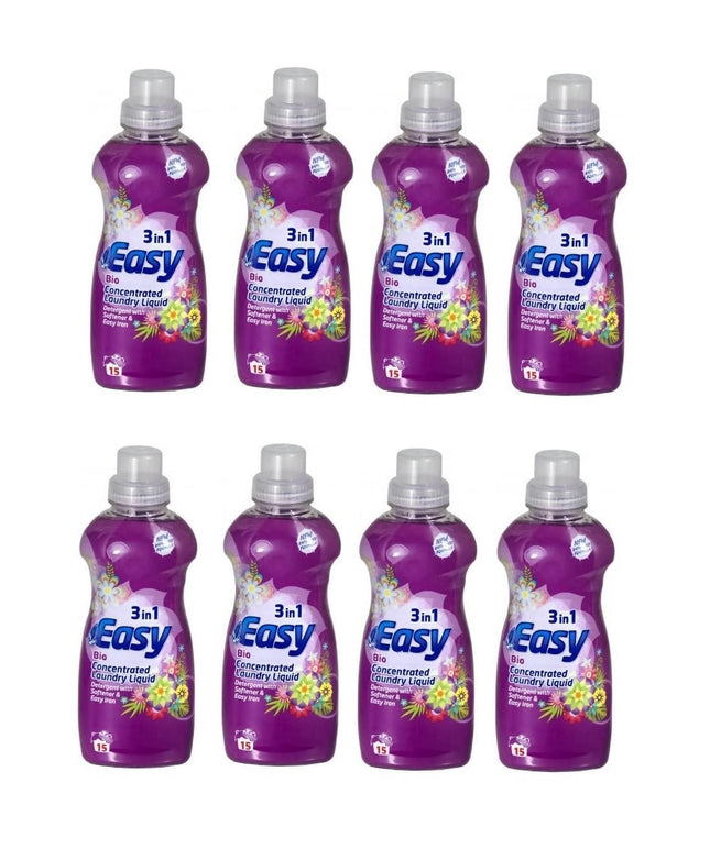 Easy 3in1 Bio Liquid Laundry Detergent 750ml Pack of 8