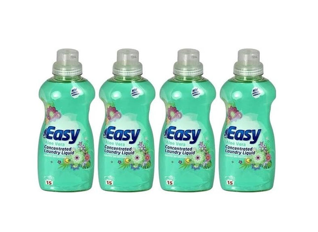 Easy Aloe Vera Liquid Laundry Detergent 750ml Pack of 4