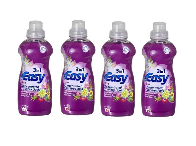 Easy 3in1 Bio Liquid Laundry Detergent 750ml Pack of 4