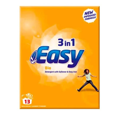 Easy 3 In 1 Bio Washing Powder Detergent Softener & Easy Iron 13 Wash 884g