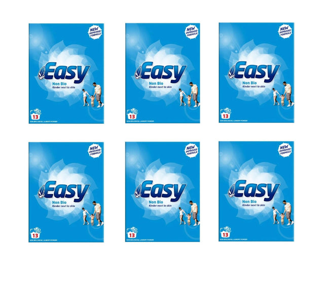 Easy Non Bio Washing Powder Detergent Kinder Next To Skin 13 Wash 884g Pack of 6