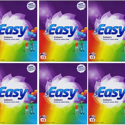 Easy Colours Washing Powder Detergent Protects Colour Fade 13 Wash 884g Pack of 6