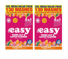 Easy Washing Powder Tiger Lily & Lotus Flower 6.5kg 130 Washes Pack of 2