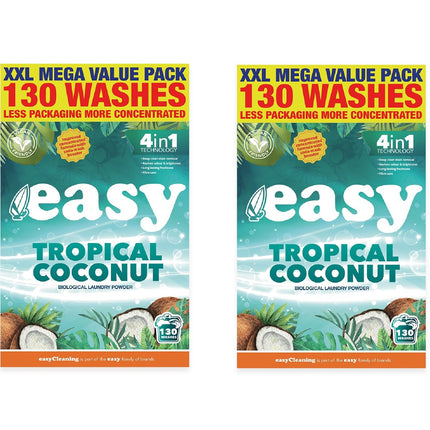 Easy Washing Powder Tropical Coconut 6.5kg 130 Washes Pack of 2