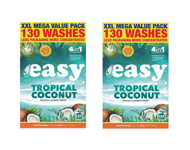 Easy Washing Powder Tropical Coconut 6.5kg 130 Washes Pack of 2