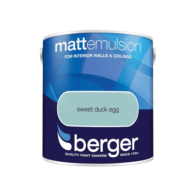 Berger Sweet Duck Egg Matt Emulsion Paint 2.5L