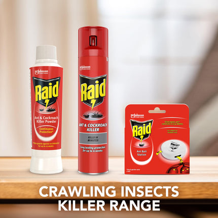 Raid Ant & Cockroach Killer, Insect Killer For Indoor Use, Long Lasting Protection for the Home, Pack of 6 (6 x 300ml)