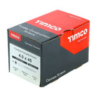 TIMCO PZ2 CSK Passivated Carcass Screws - Black - 4.0 x 45 - Box of 500