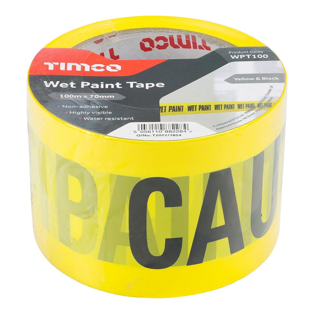 Timco - Wet Paint Tape (Size 70mm x 100m - 1 Each)