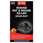 Rentokil 2 x Rodine Rat and Mouse Killer Grain Bait, Black, 4 x 10.5 x 18.5 cm