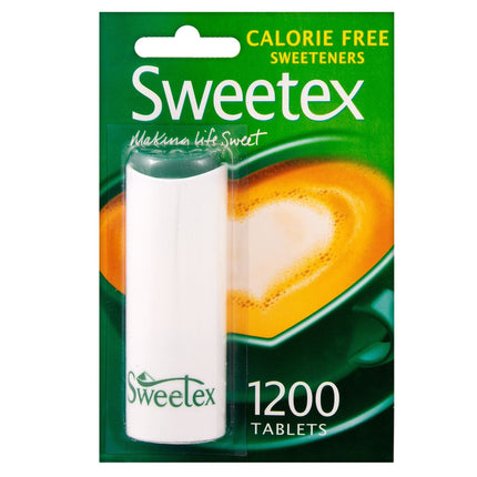 Sweetex Zero Calorie Sweetener, 1200 Tablets X 12, Zero Sugar, Slimming, Sweetener, Artificial, Improves Diet, Suitable For Diabetics, Sugar Substitutes, Baking Supplies