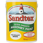 Sandtex Ultra Smooth Masonry Paint 5L Pure Brilliant White