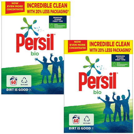 2x of 60 Wash Persil Bio Washing Powder with Biodegradable Ingredients