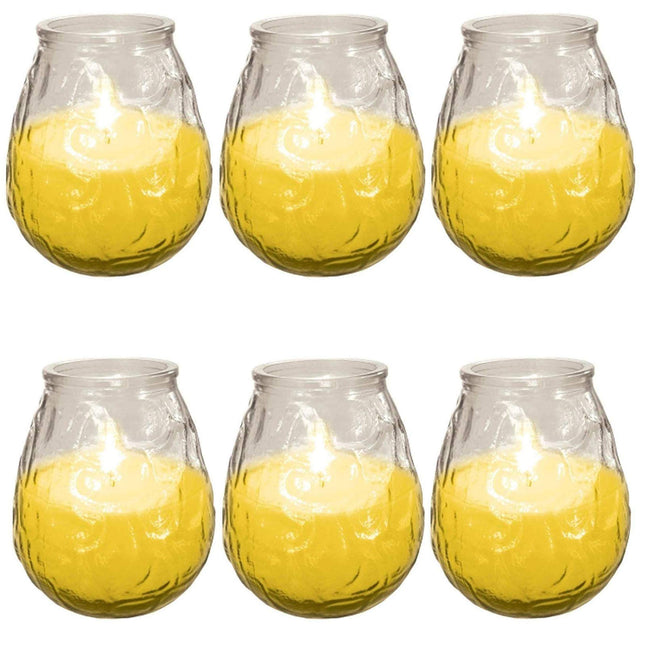 6 x Prices Outdoor Citronella Candle in Glass Jar Fly Insect Repeller Repellent (6 Pack)