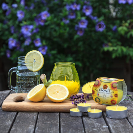 6 x Prices Outdoor Citronella Candle in Glass Jar Fly Insect Repeller Repellent (6 Pack)