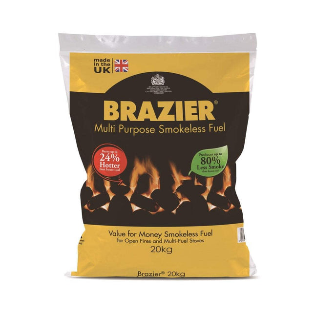 Brazier 10FUEL04 Multi Purpose Smokeless Fuel, 20Kg,Black