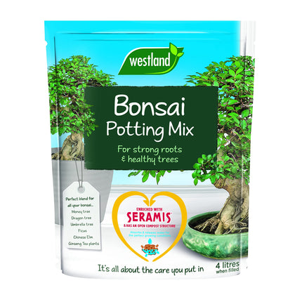 Westland Potting Compost Mix and Enriched with Seramis, Brown, 4 Litre