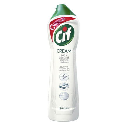 Cif Original Cream Multipurpose Surface Cleaner enriched with a fresh, ocean scent made with 100% natural cleaning particles for gentle and reliable cleaning, Multi Buy 8 Pack
