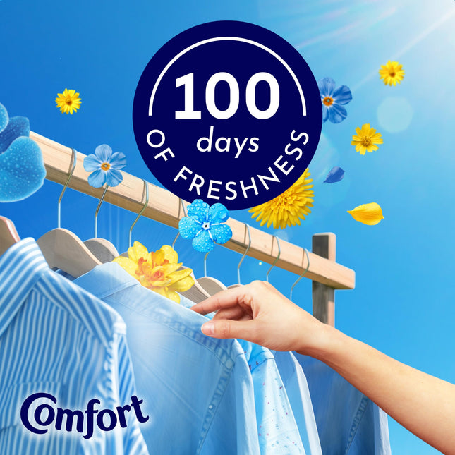 Comfort Fresh Blue Skies Fabric Conditioner Softener with Motion-Activated Fragrance Technology 100 Days of Freshness 160 washes (4.8 L)