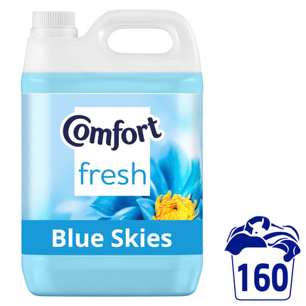 Comfort Fresh Blue Skies Fabric Conditioner Softener with Motion-Activated Fragrance Technology 100 Days of Freshness 160 washes (4.8 L)