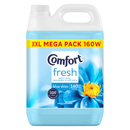 Comfort Fresh Blue Skies Fabric Conditioner Softener with Motion-Activated Fragrance Technology 100 Days of Freshness 160 washes (4.8 L)