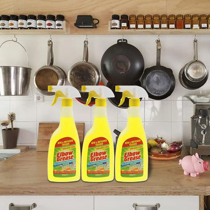 Elbow Grease All Purpose Kitchen/Floor/Tile/Wall/Bathroom/Glass/Carpet Cleaner - Elbow Grease Clothes Stain Remover - AntiBacterial Sticky Stuff Remover Spray (500 ml) (Pack of 3)