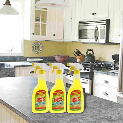 Elbow Grease All Purpose Kitchen/Floor/Tile/Wall/Bathroom/Glass/Carpet Cleaner - Elbow Grease Clothes Stain Remover - AntiBacterial Sticky Stuff Remover Spray (500 ml) (Pack of 3)
