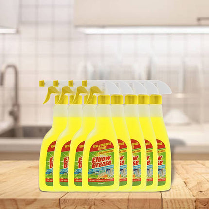 Elbow Grease All Purpose Kitchen/Floor/Tile/Wall/Bathroom/Glass/Carpet Cleaner - Elbow Grease Clothes Stain Remover - AntiBacterial Sticky Stuff Remover Spray (500 ml) (Pack of 8)