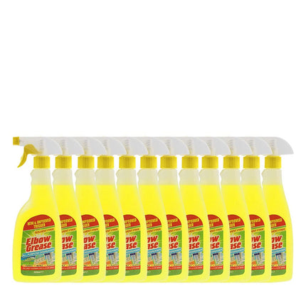 Elbow Grease All Purpose Kitchen/Floor/Tile/Wall/Bathroom/Glass/Carpet Cleaner - Elbow Grease Clothes Stain Remover - AntiBacterial Sticky Stuff Remover Spray (500 ml) (Pack of 12)