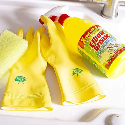 Elbow Grease Degreasers and Cleaners - Suitable for Removing Stains from Glass, Microwave, Kitchenaries, Bathroom, Fabrics, Plastics with Fresh Lemon scented Formula (1 Liter) (Pack of 6)