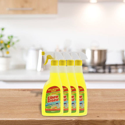 Elbow Grease All Purpose Kitchen/Floor/Tile/Wall/Bathroom/Glass/Carpet Cleaner - Elbow Grease Clothes Stain Remover - AntiBacterial Sticky Stuff Remover Spray (500 ml) (Pack of 4)