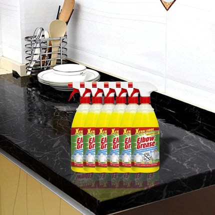 Elbow Grease Degreasers and Cleaners - Suitable for Removing Stains from Glass, Microwave, Kitchenaries, Bathroom, Fabrics, Plastics with Fresh Lemon scented Formula (1 Liter) (Pack of 6)